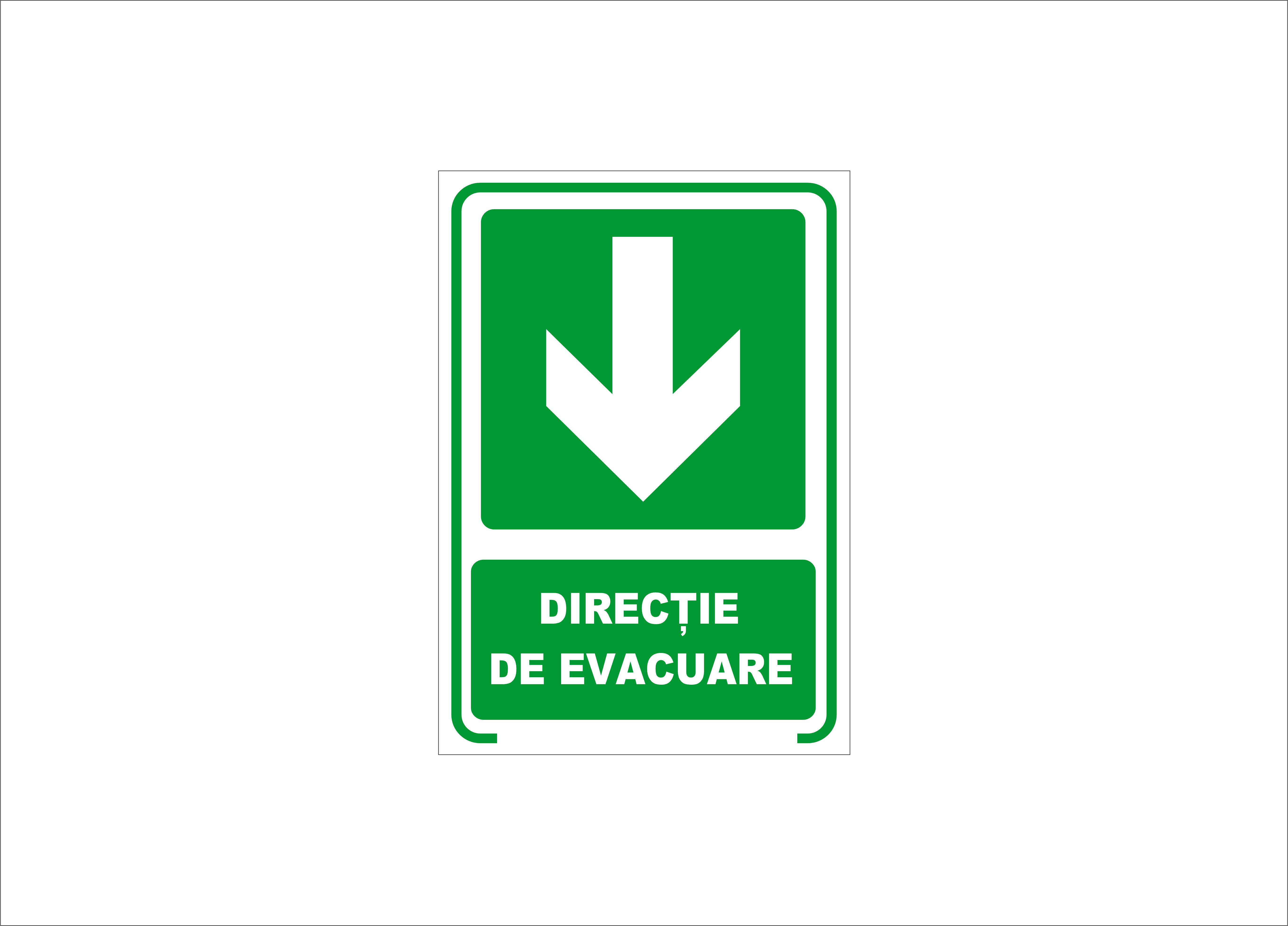 DIRECTIE DE EVACUARE IN JOS